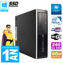 PC HP Compaq Pro 6300 SFF G630 RAM 4Go Disque 240Go SSD Graveur DVD Wifi W7 · Occasion 