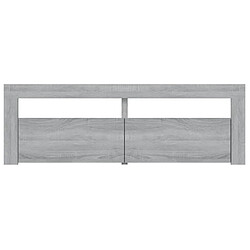 Maison Chic Meubles TV avec lumières LED - Banc TV pour salon sonoma gris 120x35x40 cm -MN90532 pas cher