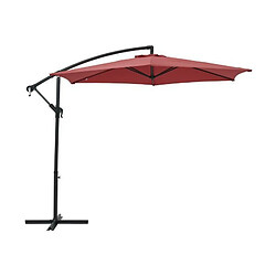 Parasol deporte diametre 3m - structure en aluminium avec toile polyester 180g- Rouge - Tohota