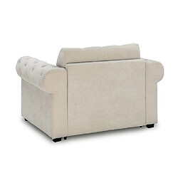 Acheter Inside 75 Fauteuil CHESTERFIELD Express convertible EXPRESS 70cm matelas 16cm microfibre écru