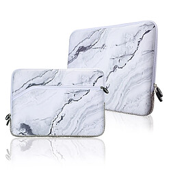 Wewoo Sacoche Marbre simple motif néoprène Fashion Sleeve Bag Sac pour ordinateur portable MacBook 13,3 pouces Blanc