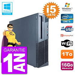 PC Lenovo ThinkCentre M82 SFF i5-3470 RAM 16Go Disque 1To Graveur DVD Wifi W7 - Occasion