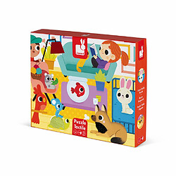 Puzzle enfant tactile Aninaux domestiques 20 pièces - Janod 