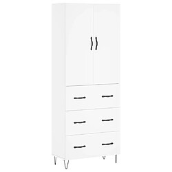 Maison Chic Buffet,Meuble de Rangement,commode pour salon,Cuisine Blanc 69,5x34x180 cm Bois d'ingénierie -MN41935