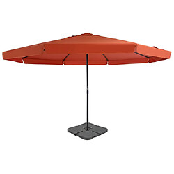 vidaXL Parasol de jardin avec base portable terre cuite