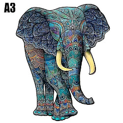 Universal (# A3 Elephant) Puzzle en bois Puzzle animaux Famille Adultes Enfants Jeux éducatifs Jouets 