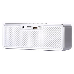 Acheter Wewoo Enceinte Bluetooth Haut-parleur portable LN-24 DC 5V 1A avec appel mains libressupport USB et carte Micro SD & Aux 3,5 mm Argent