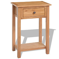 vidaXL Table console 50 x 32 x 75 cm Bois de chêne massif