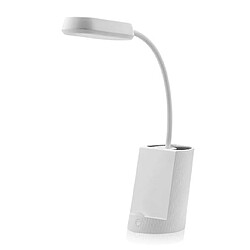 Universal Lampe à poser Lampe à poser à l'œil glissant, lampe de bureau dimmable avec port de charge USB, 3 modes de couleur, 3 niveaux de luminosité (blanc) 