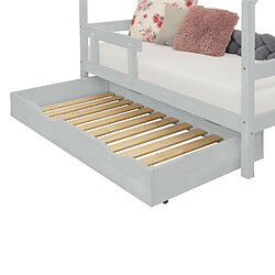 Youdoit Tiroir de lit 90 x 190 avec sommier BUDDY - gris clair 