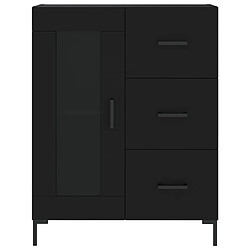 Maison Chic Buffet,Meuble de Rangement,commode pour salon,Cuisine noir 69,5x34x90 cm bois d'ingénierie -MN54451 pas cher