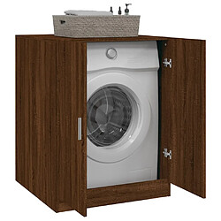 Acheter Maison Chic Meuble rangement de salle de bain | Meuble pour machine à laver | Armoire murale de bain Chêne marron 71x71,5x91,5 cm -GKD79804