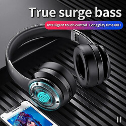 Universal Casque bluetooth contrôle tactile de haute qualité casque musique sans fil support carte TF