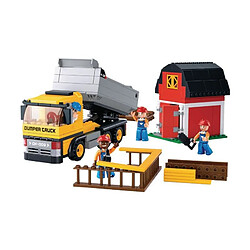 Briques Compatibles Lego - Construction - La ville - Le Camion Benne Et Les Bûcherons - Sluban 