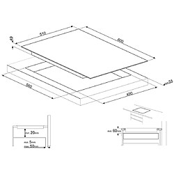 Plaque à Induction Smeg SI5632D 60 cm 3600 W