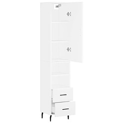 Acheter Maison Chic Buffet,Meuble de Rangement,commode pour salon,Cuisine Blanc 34,5x34x180 cm Bois d'ingénierie -MN89420