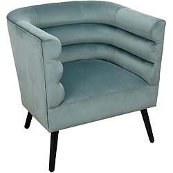 The Home Deco Factory Fauteuil en velours Amélia Vert de gris. Fauteuil en velours Amélia Vert de gris