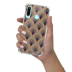 Coque Huawei P30 Lite anti-choc souple avec angles renforcés transparente Art déco motifs Evetane pas cher