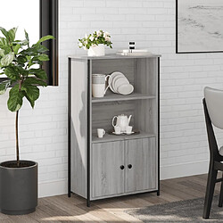 Maison Chic Buffet,Meuble de Rangement,commode pour salon,Cuisine sonoma gris 62x32x103,5 cm bois d'ingénierie -MN73651