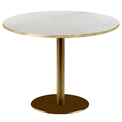 Restootab Table Ø120cm Rome bistrot marbre translucide