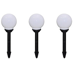 vidaXL 6 pcs Lampes d'allée d'extérieur à LED 20 cm et piquet au sol