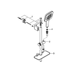 Avis Grohe - Ensemble douche carre Rainshower Smartactive 3 jets