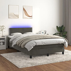 Sommier à lattes LED,Cadre à lattes de lit avec matelas pour Adulte Gris foncé 120x200 cm -MN36087