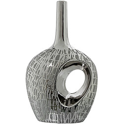 Vase Alexandra House Living Argenté Céramique 12 x 21 x 33 cm