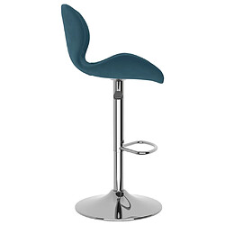 Acheter vidaXL Tabourets de bar lot de 2 bleu velours