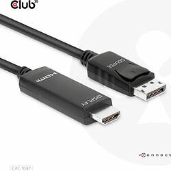 Warner Bros. Games Club 3D DisplayPort 1.4 auf HDMI 4K 120Hz oder 8K 60Hz HDR10 Kabel 3m St./St.