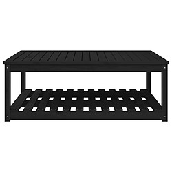 Acheter vidaXL Table de jardin noir 121x82,5x45 cm bois massif de pin