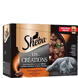 Sheba Lot de 4 Sachets fraîcheur en sauce sélection du boucher 12 x 85 g