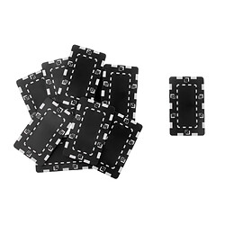 10pcs Magideal Rectangle Puces En Céramique De Poker Pour Mahjong & Texas Poker Noir Carte Chips