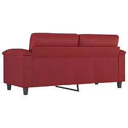 Acheter vidaXL Canapé à 2 places Rouge bordeaux 140 cm Similicuir