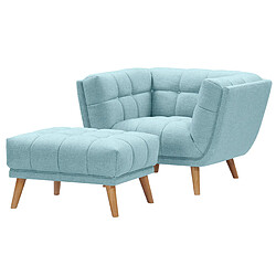 Acheter Rendez Vous Deco Fauteuil Carmen capitonné bleu clair