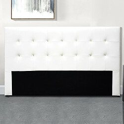 Meubler Design Tête De Lit Capitonnée Capitole - Blanc - 140 Cm