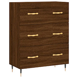 vidaXL Buffet chêne marron 69,5x34x90 cm bois d'ingénierie