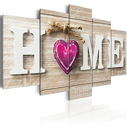 Paris Prix Tableau Imprimé Home : Pink Heart 50 x 100 cm 