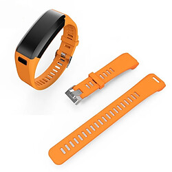 Wewoo Bracelet pour montre connectée Dragonne Sport en silicone Garmin Vivosmart HR 1 Orange 