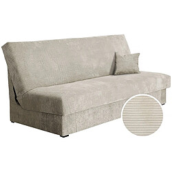 Palozi Sofa Canapé Clic clac en velours côtelé Adela - 3 places - Beige