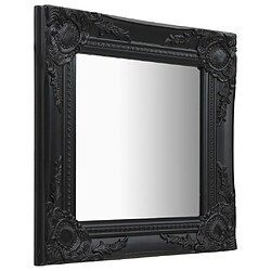 Maison Chic Miroir mural style baroque | Miroir Décoration pour Maison Salle de Bain 40x40 cm noir -GKD40527