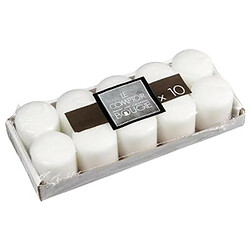 Lot de 10 Bougies Votives 3,8cm Blanc