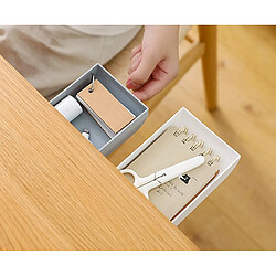 Boîte de rangement de table créative 3 pièces sous le type de tiroir de boîte de finition de papeterie collante de bureau