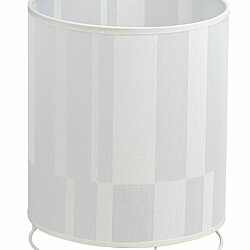 Corep Lampe a poser blanche Lanterne 25 cm Abat jour tissu coton blanc chevet salon