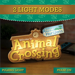 Paladone Lampe 3D logo ANIMAL CROSSING , sous licence officielle, 2 modes d'éclairage, USB ou piles