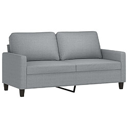 Avis vidaXL Ensemble de canapés 2 pcs avec coussins Gris clair Tissu