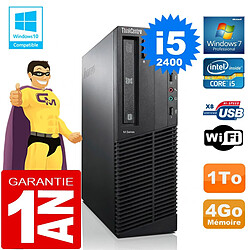 PC Lenovo M92p SFF Core I5-2400 Ram 4Go Disque 1 To Graveur DVD Wifi W7 · Occasion 