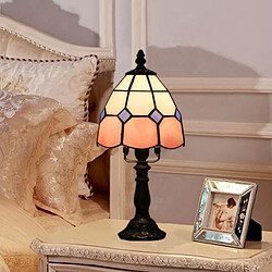 Acheter Wewoo Lampe Chambre à coucher en verre d'église d'époque lSalle de salon bar café décoration petite de tableStyle Base alliage jaune beige