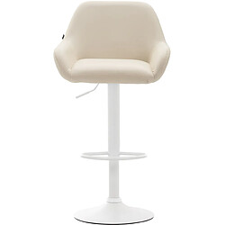 Non Tabouret de bar Braga simili cuir blanc