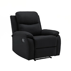 Avis Mes Ensemble 2 canapés + fauteuil relax manuel en PU noir - ZOLARA